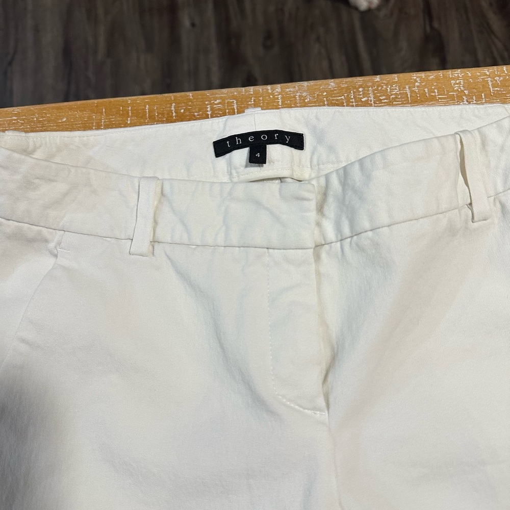 Theory Cream Trousers